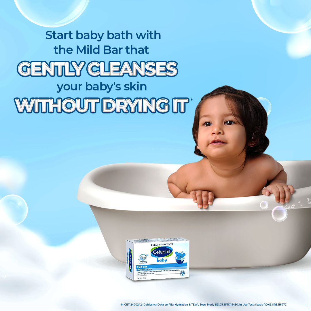 Cetaphil Baby Mild Bar – Gentle Cleansing for Baby’s Skin (100g)