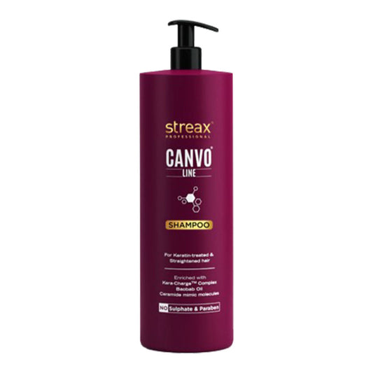 Streax Professional Canvo Line Keratin - Treated & Straightened Hair Shampoo