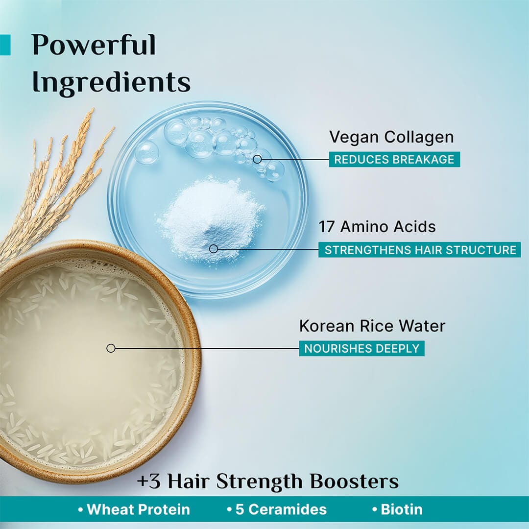 Pilgrim Advanced Damage Repair Shampoo – Korean Rice Water & Collagen (200ml)