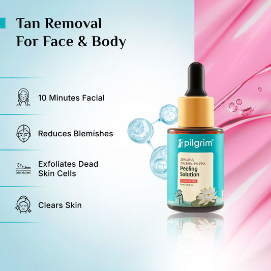 Pilgrim 25% AHA, 2% BHA, 5% PHA Peeling Solution Serum – Acne Scar (30ml)