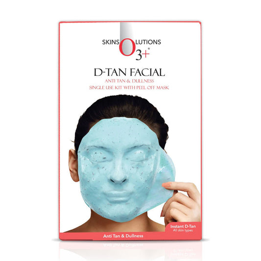 O3+ D-TAN Facial Kit with Peel Off Mask for Tan Removal & Pigmentation | Suitable for All Skin Types (45 g)