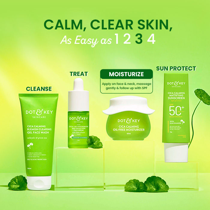 Dot & Key Cica Niacinamide & Ceramides Oil-Free Face Moisturizer For Acne Prone & Oily Skin