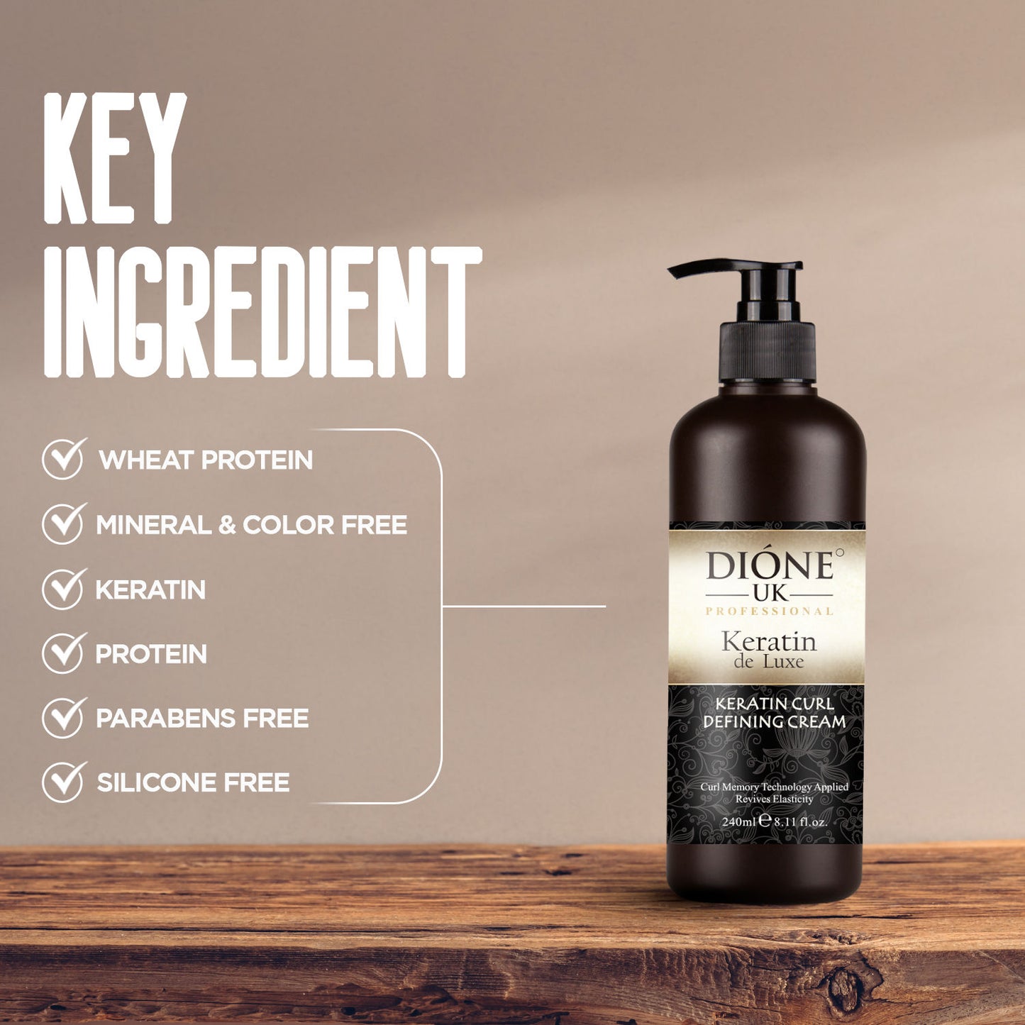 Dione UK Professinnel Curl Care Curly Define Hair Cream (250ml)