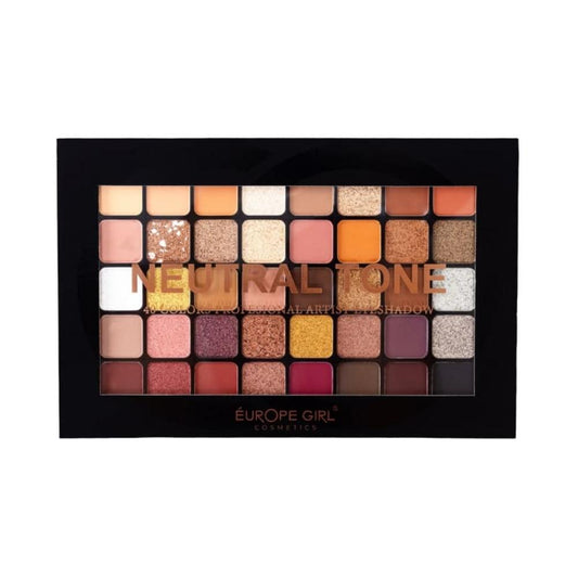 Europe Girl 40 Colour Eyeshadow Palette - Neutral Tone 40g