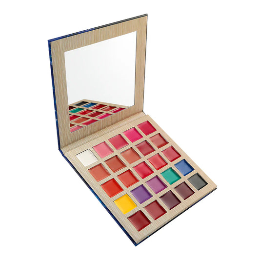 DE’LANCI 25‑Color Matte Multishade Lipstick Palette