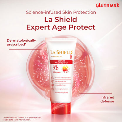 LA Shield IR Sunscreen Gel SPF 30 PA++++ Next Gen Protection UVA+UVB Oil Free (60g)