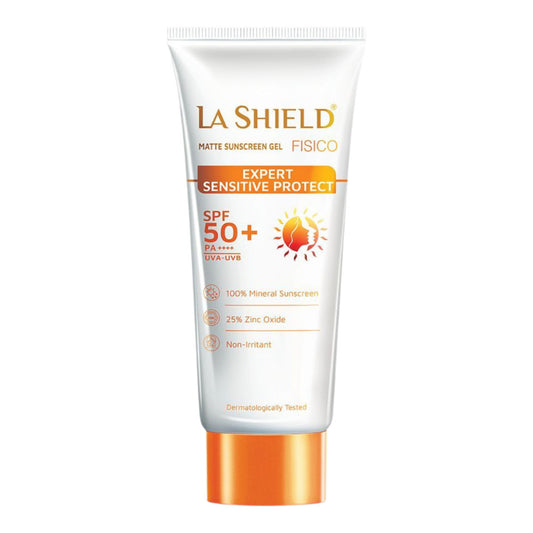 LA Shield Fisico SPF 50+ PA+++ Mineral Sunscreen Gel No Chemical For Sensitive Skin (50gm)
