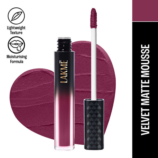 Lakme Xtraordin-Airy Velvet Matte Lip Mousse - 103 Dark Cherry 4.6g