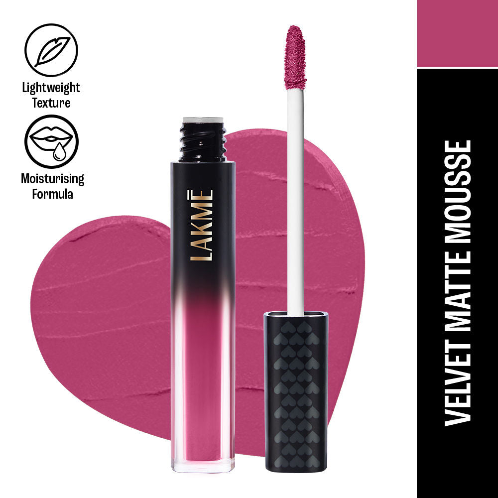 Lakme Xtraordin-Airy Velvet Matte Lip Mousse - 201 Purple Haze 4.6g