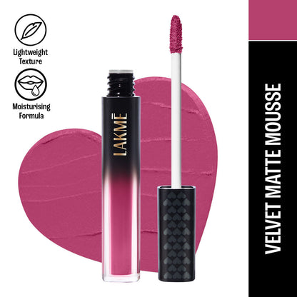 Lakme Xtraordin-Airy Velvet Matte Lip Mousse - 201 Purple Haze 4.6g