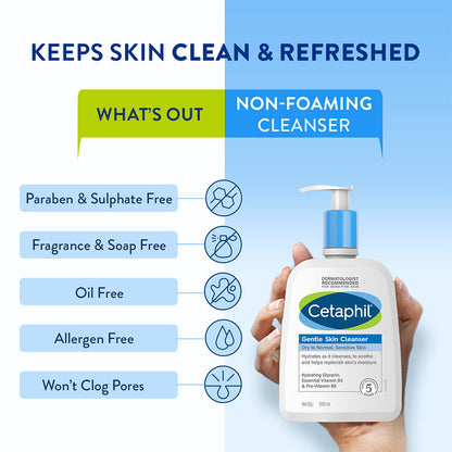Cetaphil Gentle Skin Cleanser with Niacinamide, Dermatologist Recommended