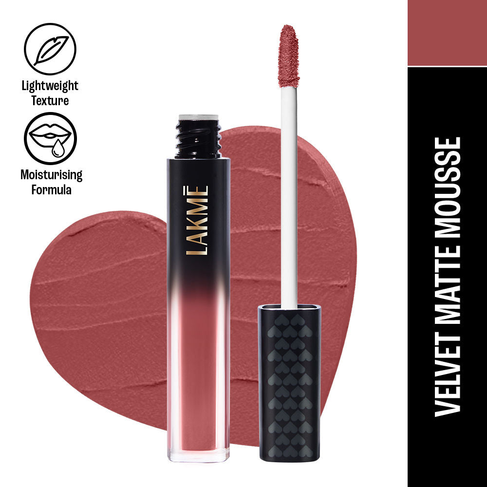 Lakme Xtraordin-Airy Velvet Matte Lip Mousse - 303 Nude Naturalle 4.6g