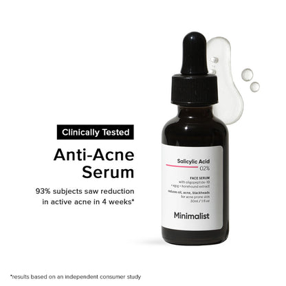 Minimalist Salicylic Acid 2% Face Serum - 30ml | Anti-Acne & Exfoliating Serum (30ml)