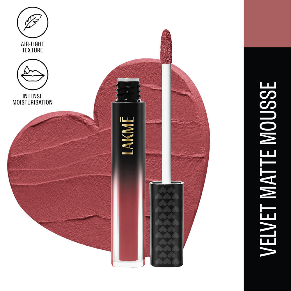 Lakme Xtraordin-Airy Velvet Matte Lip Mousse - Lets Talk Nude 4.6g