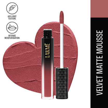 Lakme Xtraordin-Airy Velvet Matte Lip Mousse - Lets Talk Nude 4.6g