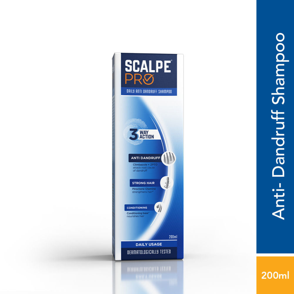 Scalpe Pro Daily Anti Dandruff Shampoo 3 Way Action (200ml)