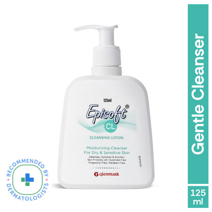 Episoft Moisturising Cleanser For Dry & Sensitive Skin, Paraben Free (125ml)