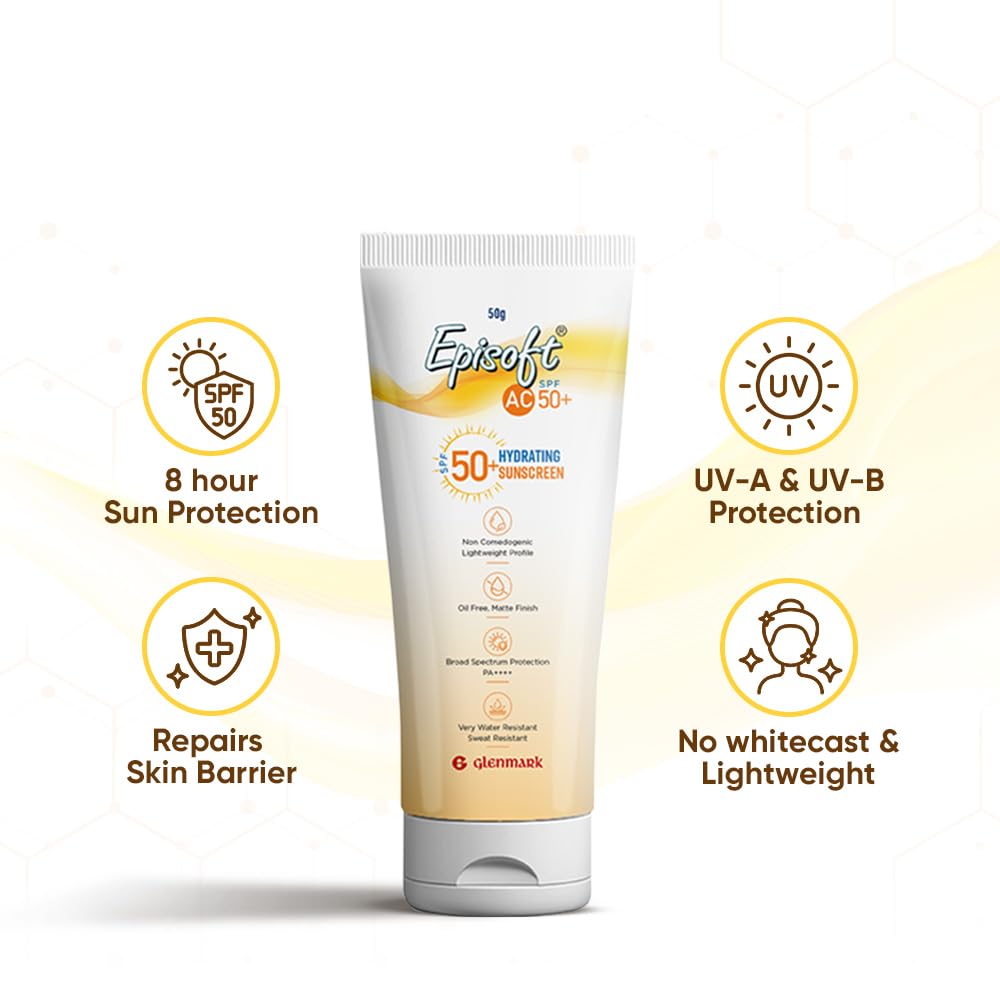 Episoft AC SPF 50+ Hydrating | Oil Free Sunscreen (50g)