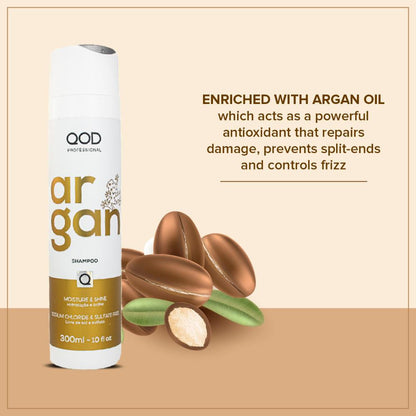 QOD Professional Argan Shampoo – Sulphate-Free Hair Repair 300 ml