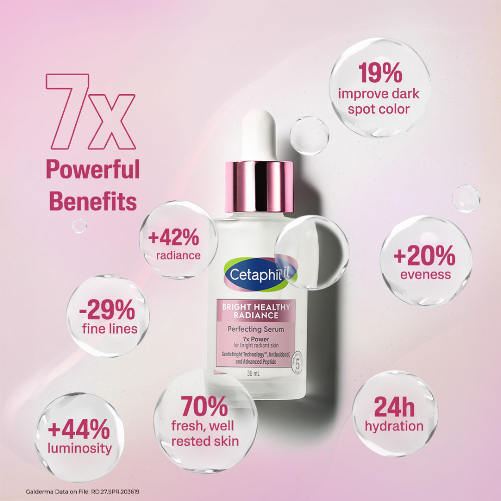 Cetaphil Bright Healthy Radiance Perfecting Serum, 7X Power With Antioxidant C And Advanced Peptide