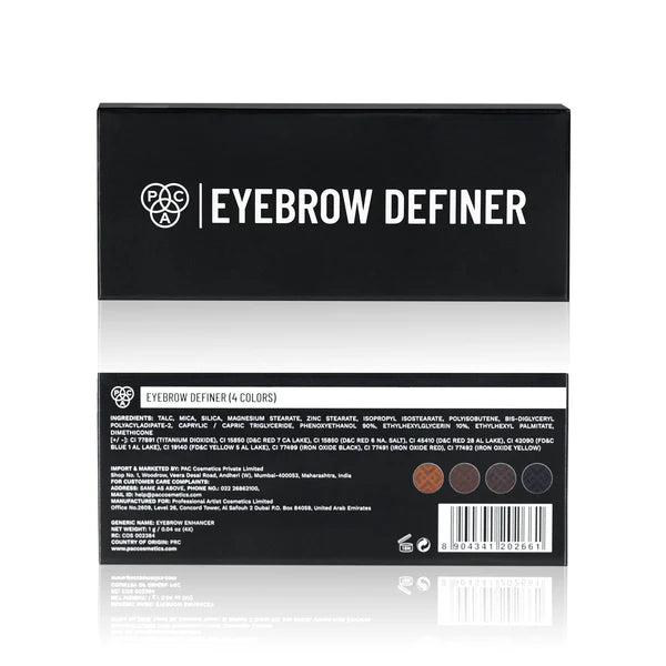 PAC Eyebrow Definer Palette (4 Colors)