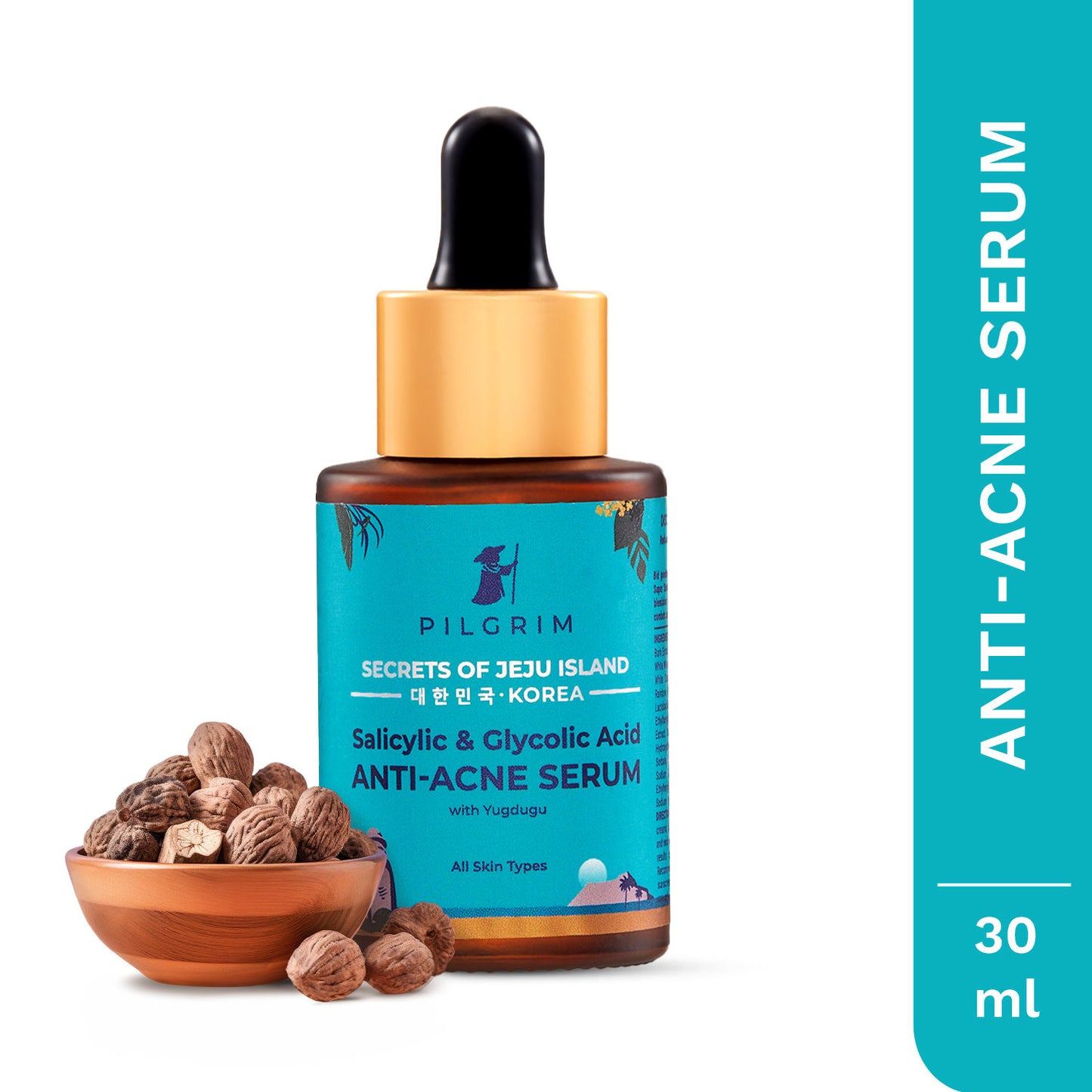 Pilgrim Anti-Acne Serum With Salicylic & Glycolic Acid – Clears Acne & Fades Marks (30ml)