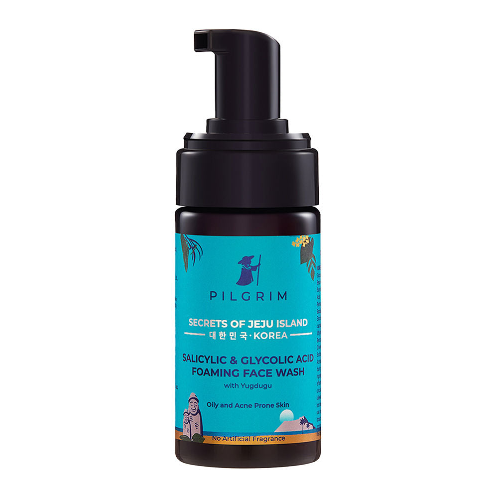 Pilgrim Salicylic & Glycolic Acid Foaming Face Wash – Deep Pore Cleanser (120ml)