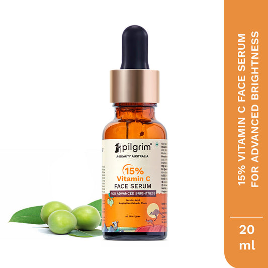 Pilgrim 15% Vitamin C Face Serum – Skin Brightening & Anti-Aging (30ml)