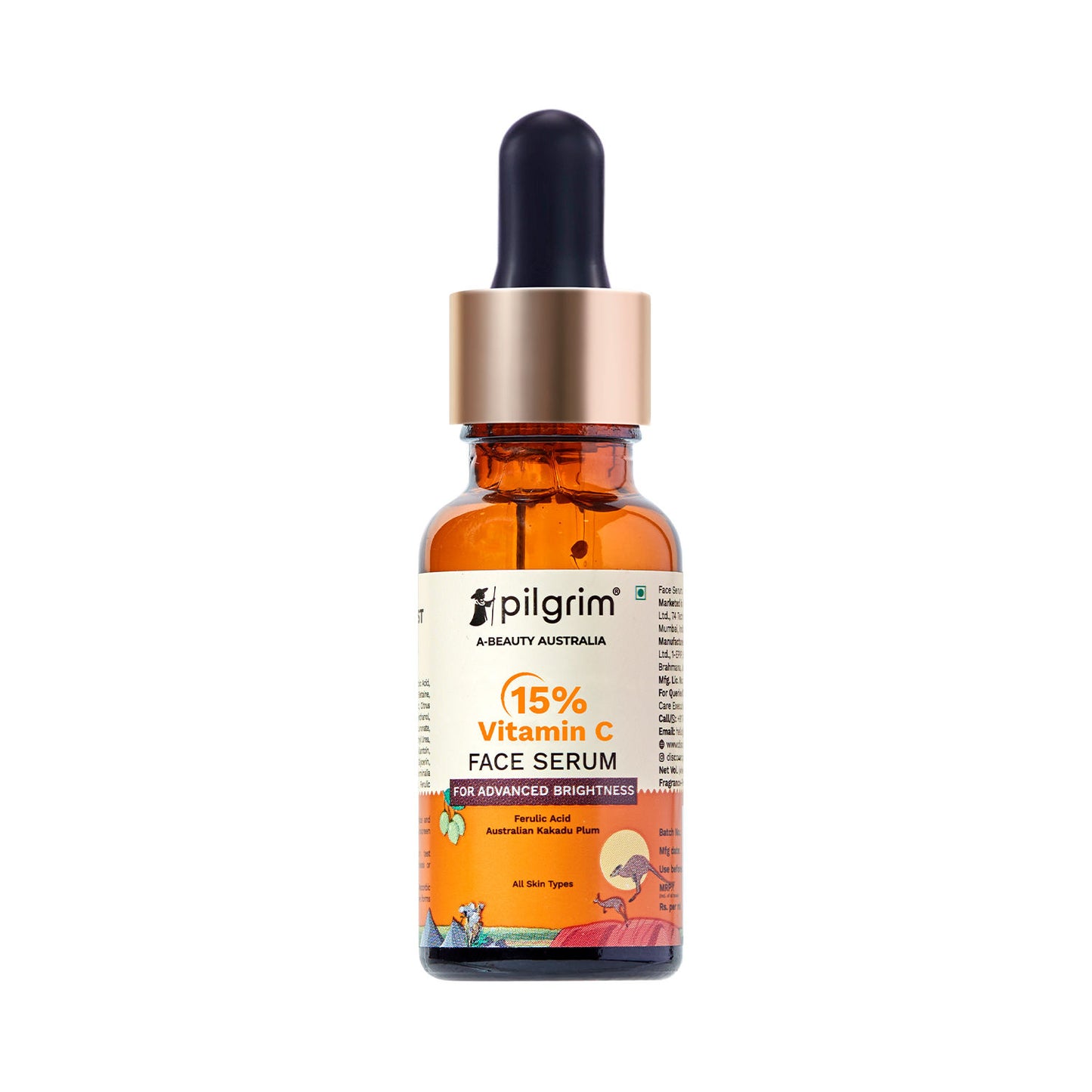 Pilgrim 15% Vitamin C Face Serum – Skin Brightening & Anti-Aging (30ml)