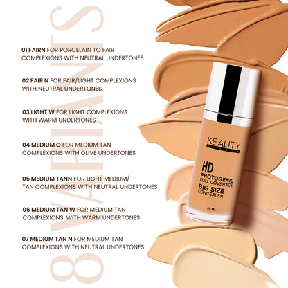 Keauty Beauty HD Photogenic Full Coverage Concealer - 30ml