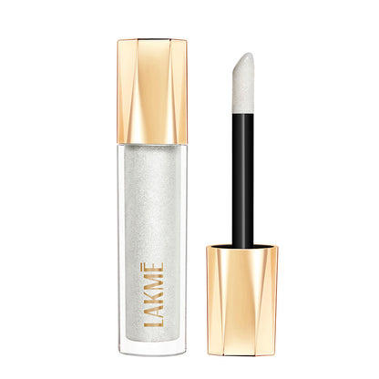 Lakme Glitterati Lip Glaze, High Shine Plumper Lip Gloss Oil with Collagen - Crystal Crush (5ml)