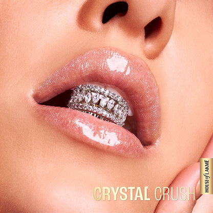 Lakme Glitterati Lip Glaze, High Shine Plumper Lip Gloss Oil with Collagen - Crystal Crush (5ml)