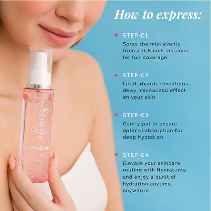 Aflairza Hydratante Hydrating Mist Spray – Instant Hydration & Refreshment for Glowing Skin (100ml)