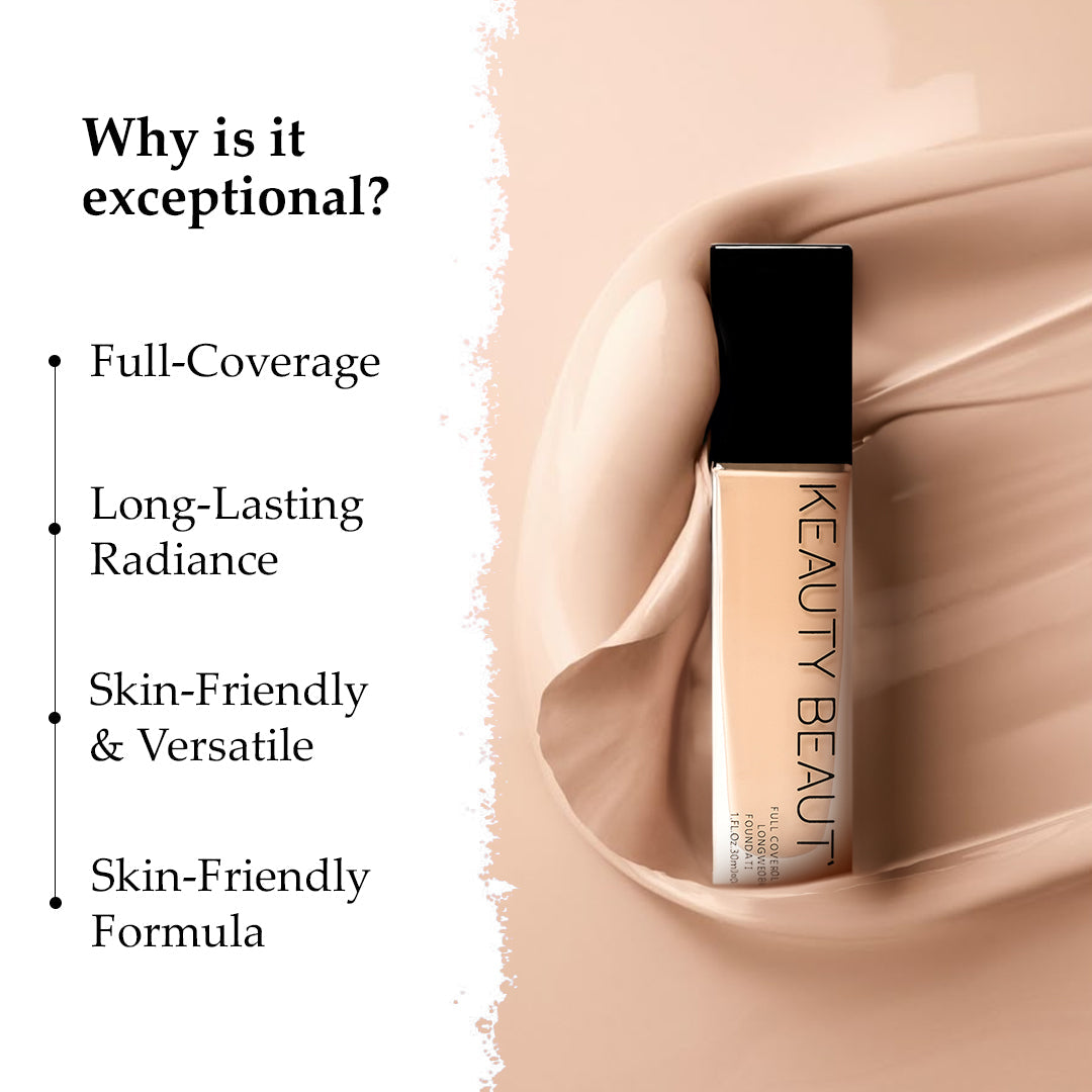Keauty Beauty Full Coverage Long Wear Foundation - 30ml