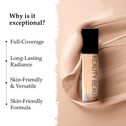 Keauty Beauty Full Coverage Long Wear Foundation - 30ml