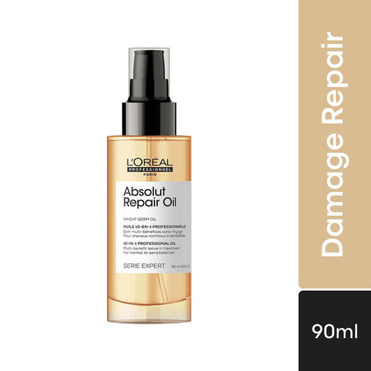 L'Oreal Professionnel Absolut Repair 10-in-1 Multi-Benefit Hair Serum For Dry And Damaged Hair (90ml)