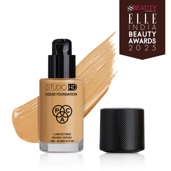 PAC HD Liquid Foundation - Lightweight Dewy Satin Finish, Medium to Buildable Coverage 30ml