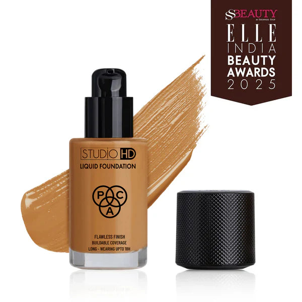 PAC HD Liquid Foundation - Lightweight Dewy Satin Finish, Medium to Buildable Coverage 30ml