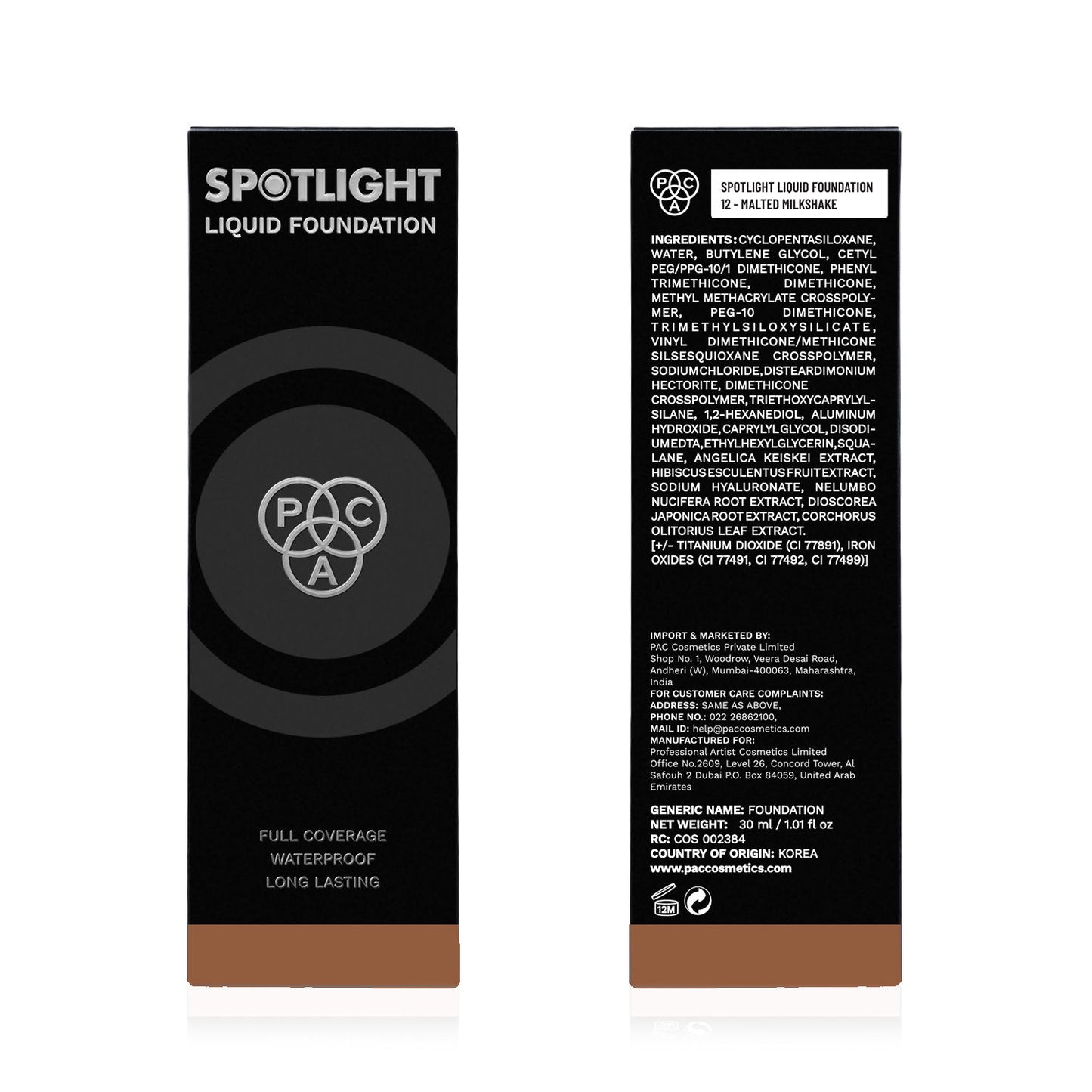 PAC Spotlight Liquid Foundation - 30ml