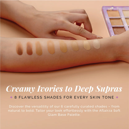 Aflairza Soft Glam Base Palette – Foundation, Concealer & Contour