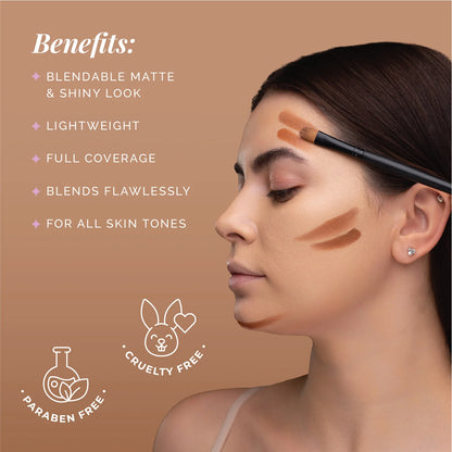 Aflairza Soft Glam Base Palette – Foundation, Concealer & Contour