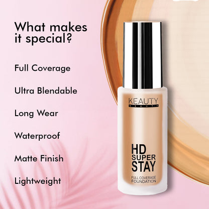 Keauty Beauty Super Stay Full Coverage Foundation - 30ml