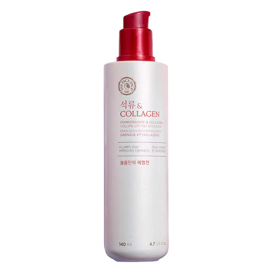 The Face Shop Pomegranate & Collagen Emulsion - Anti Aging Korean Moisturizer with Hyaluronic Acid (140ml)