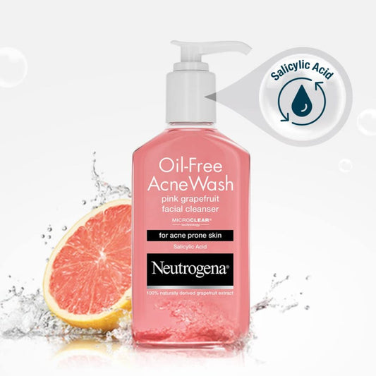 Neutrogena Oil-Free Acne Wash Pink Grapefruit Facial Cleanser – 175ml