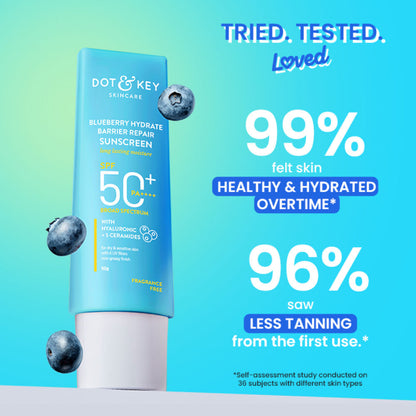 Dot & Key Blueberry Hydrating Barrier Repair Face Sunscreen SPF 50+ PA++++ (50 g)