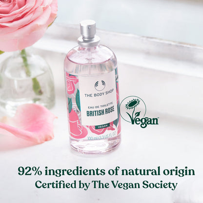 The Body Shop British Rose Eau De Toilette | Vegan, Long Lasting With 91% Natural – 100ml