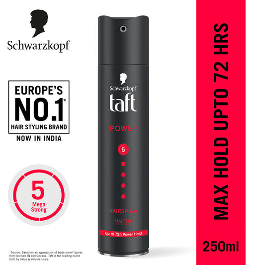 Schwarzkopf TAFT Power Hair Spray Hold 5, Upto 72 Hrs 250 ml