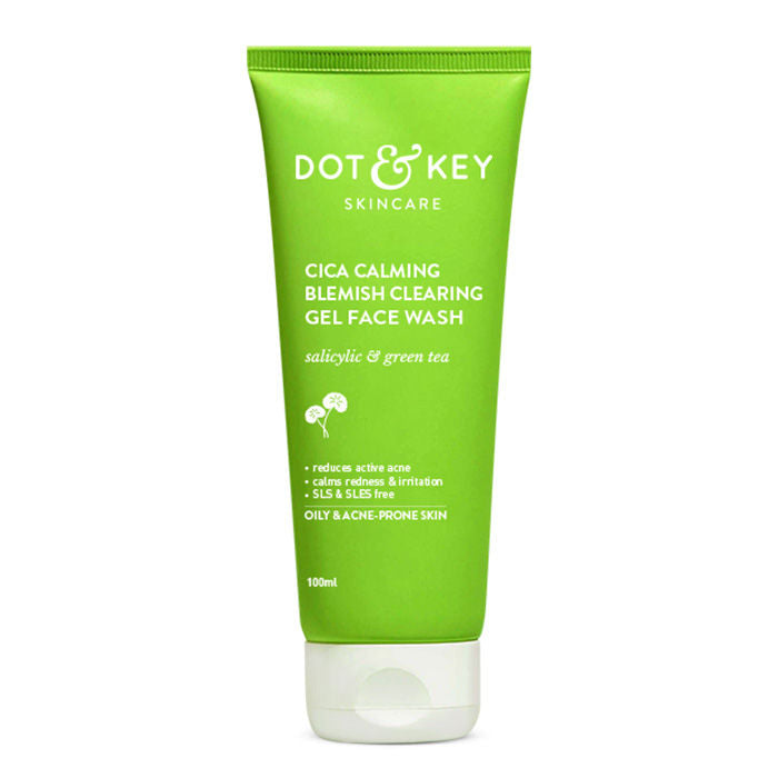 Dot & Key Cica Calming Blemish Clearing Face Wash – Gentle Cleanser for Acne-Prone Skin (175ml)