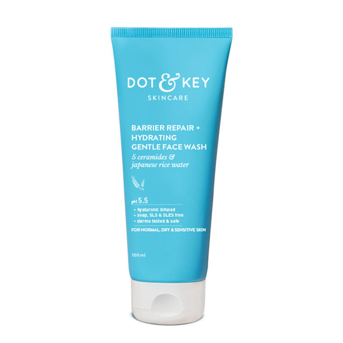 Dot & Key Barrier Repair Hydrating Face Wash – Gentle Cleanser for Dry & Sensitive Skin (100ml)