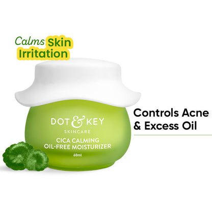Dot & Key Cica Niacinamide & Ceramides Oil-Free Face Moisturizer For Acne Prone & Oily Skin